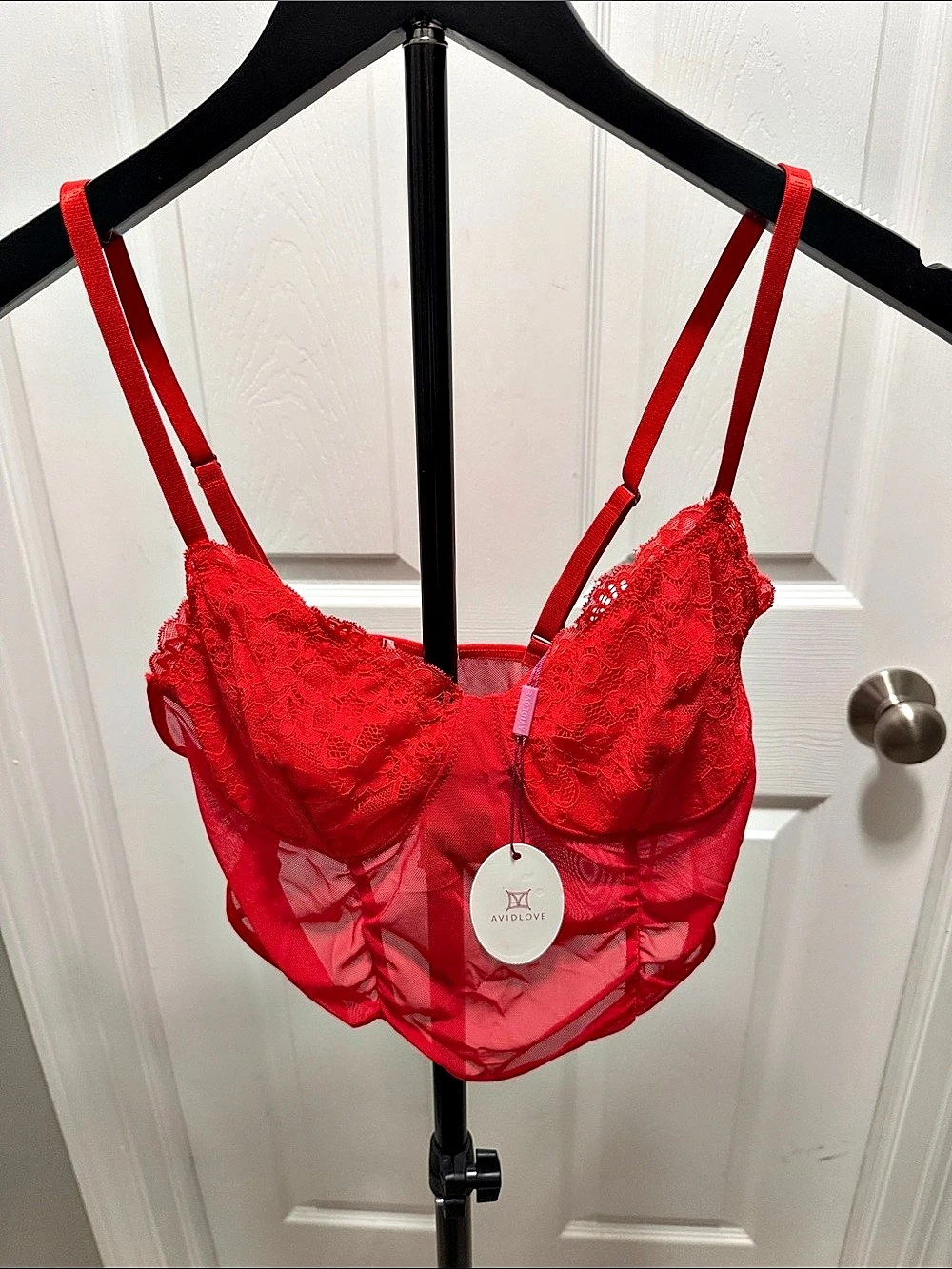 Avidlove Red Lace Bra Size Medium